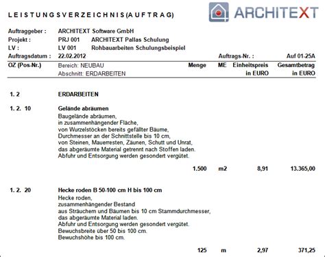 auftrags lv bedeutung|Leistungsverzeichnis: Aufbau und Erstel.